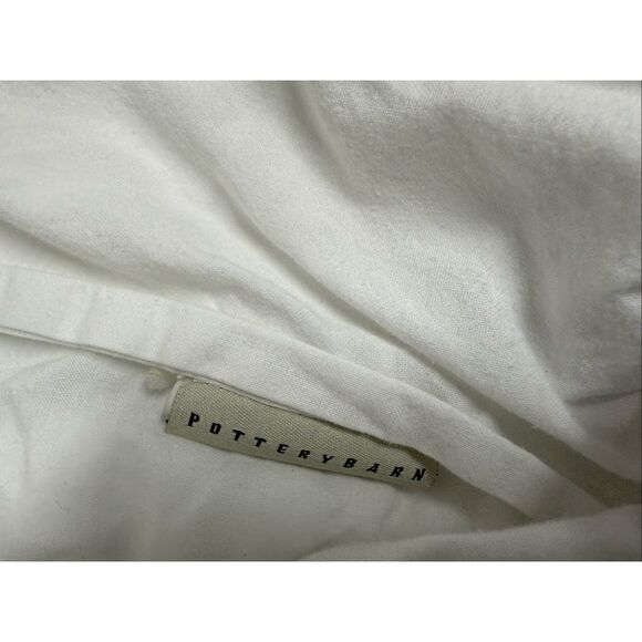 Rare Pottery Barn Set of 2 White Standard Pillow Sham Cotton - Picture 13 of 16